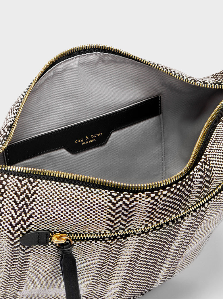 Mercer Medium Hobo dark brown jacquard