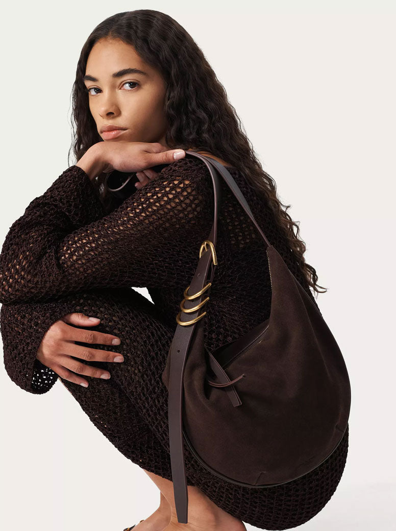 Mercer Medium Hobo chocolate suede