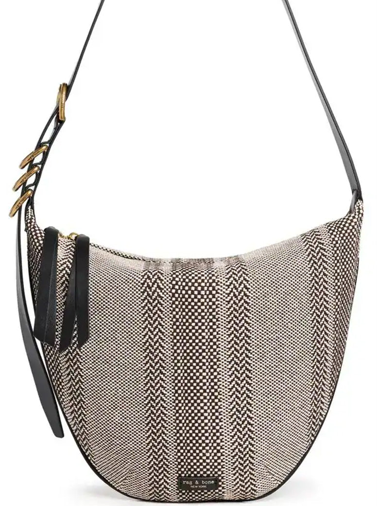 Mercer Medium Hobo dark brown jacquard