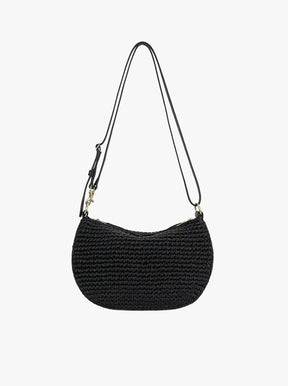 Mini Sling Bag black raffia