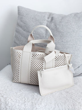 Mini Perfed Tote cream
