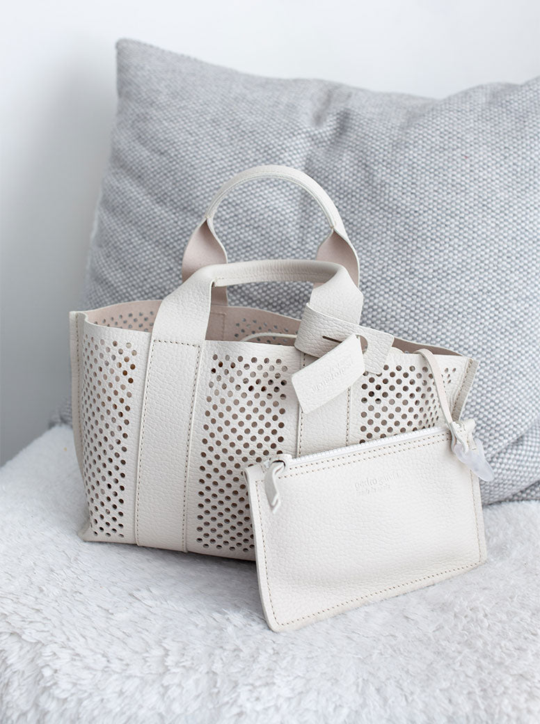 Mini Perfed Tote cream