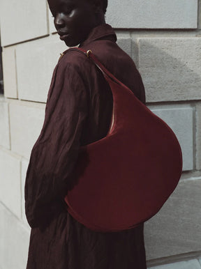Moon Hobo maroon suede