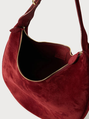 Moon Hobo maroon suede