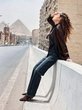 Nyla chocolate suede