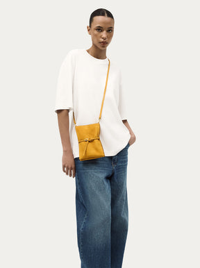 Mr Penny Pouchette sunflower nubuck