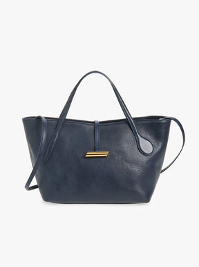 Petite Penne Tote navy leather