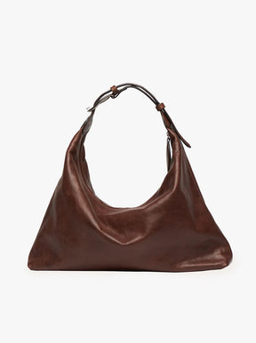 Pillow Shoulder Bag dark brown