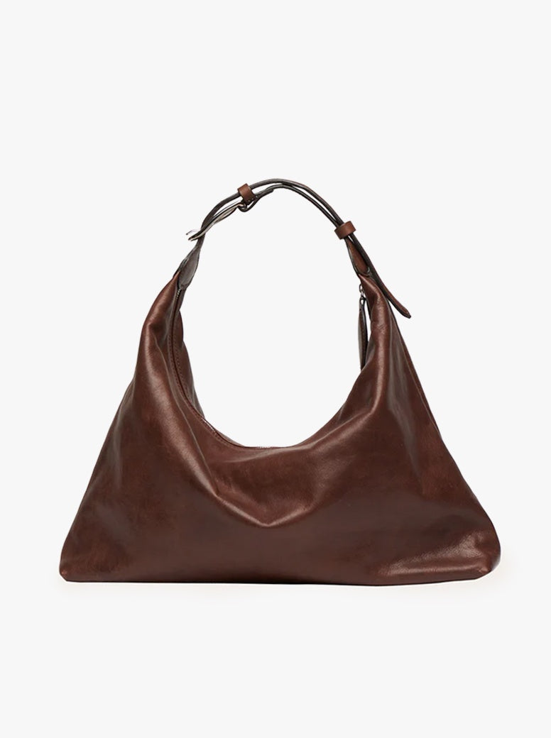 Pillow Shoulder Bag dark brown