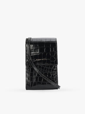 Poucheroo black croc