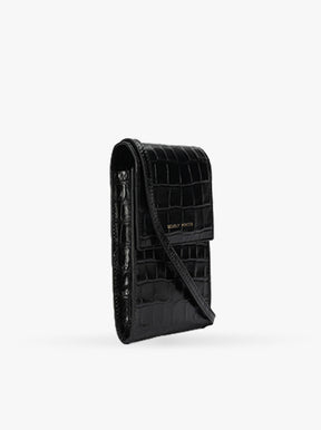 Poucheroo black croc