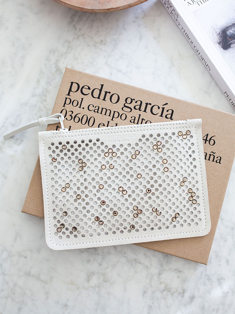 Crystal Pouch white