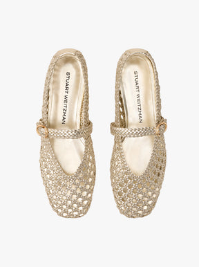 Prim Woven Maryjane gold