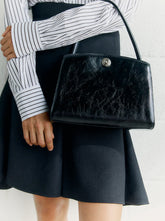 Pushlock Lady Bag black glossy