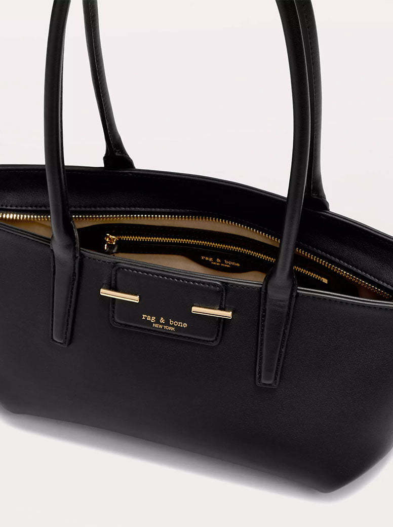 Realm Top Handle black leather