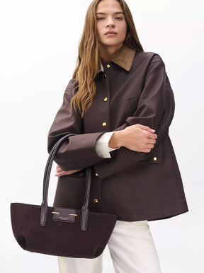 Realm Top Handle chocolate suede