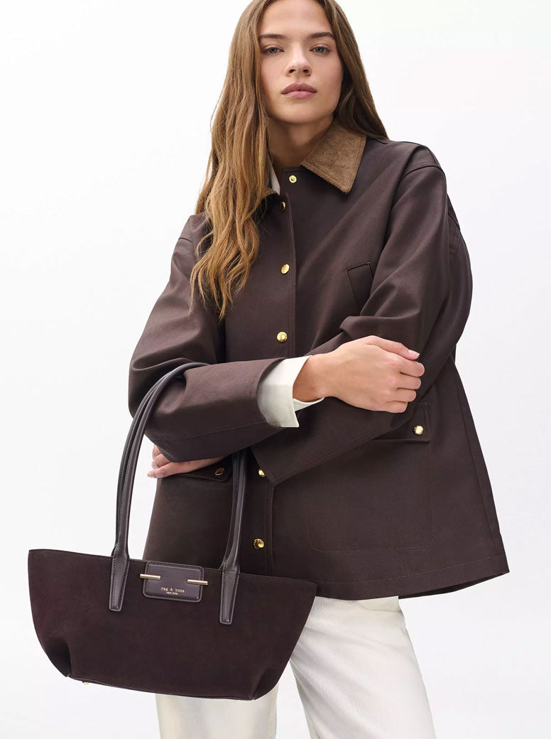 Realm Top Handle chocolate suede