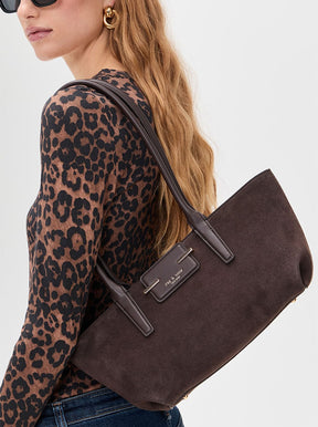 Realm Top Handle chocolate suede