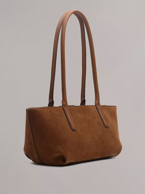 Realm Top Handle tan suede