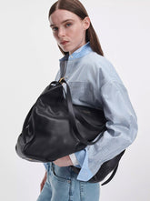 River Large Tote black leather