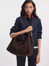 River Large Tote chocolate suede