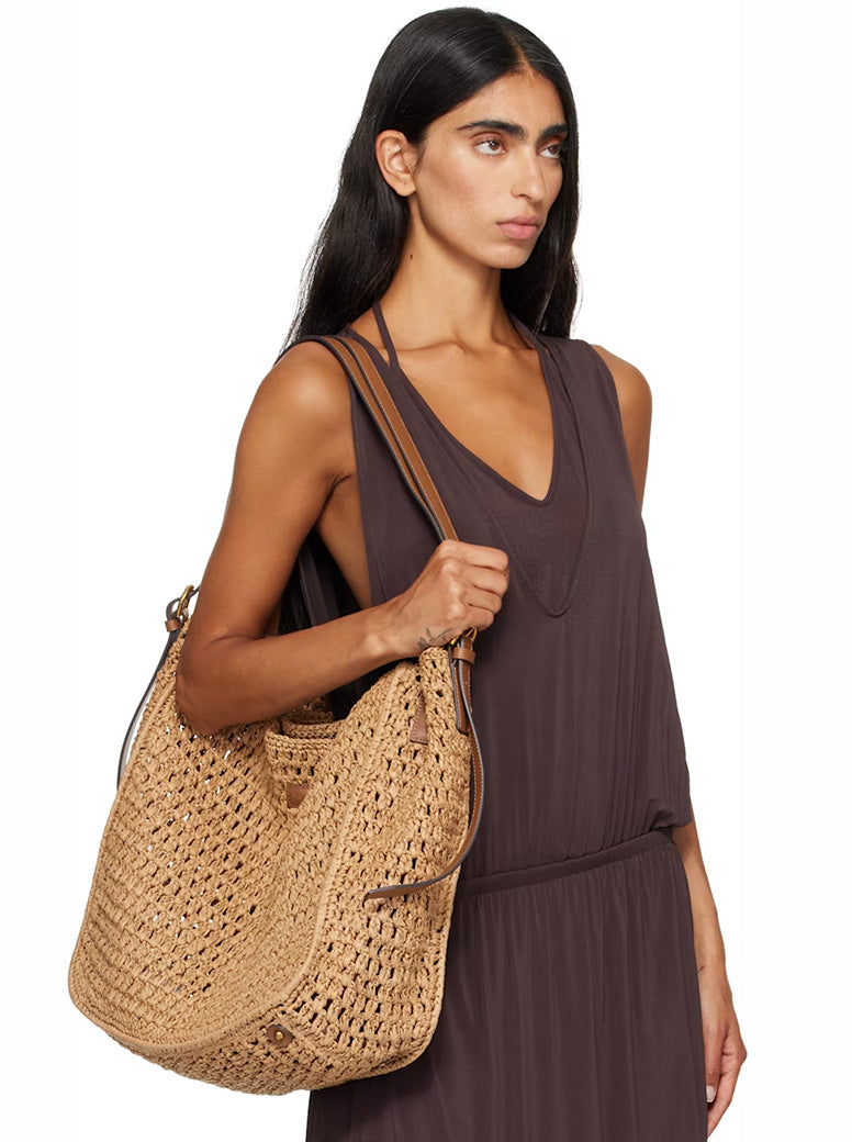 River Large Tote natural straw