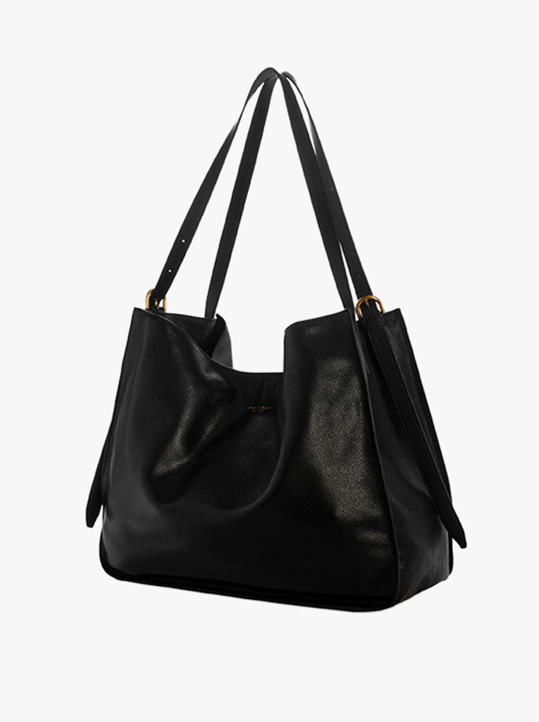 River Large Tote black leather