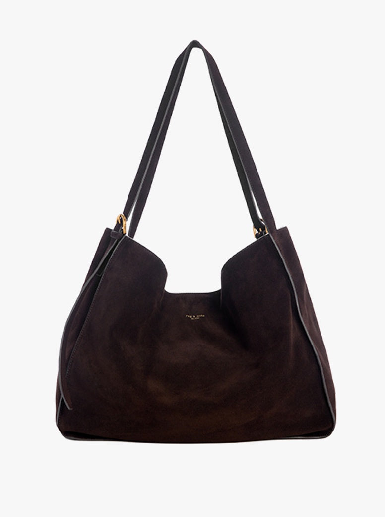 River Large Tote chocolate suede