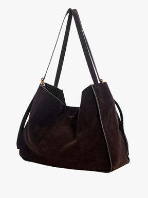 River Large Tote chocolate suede