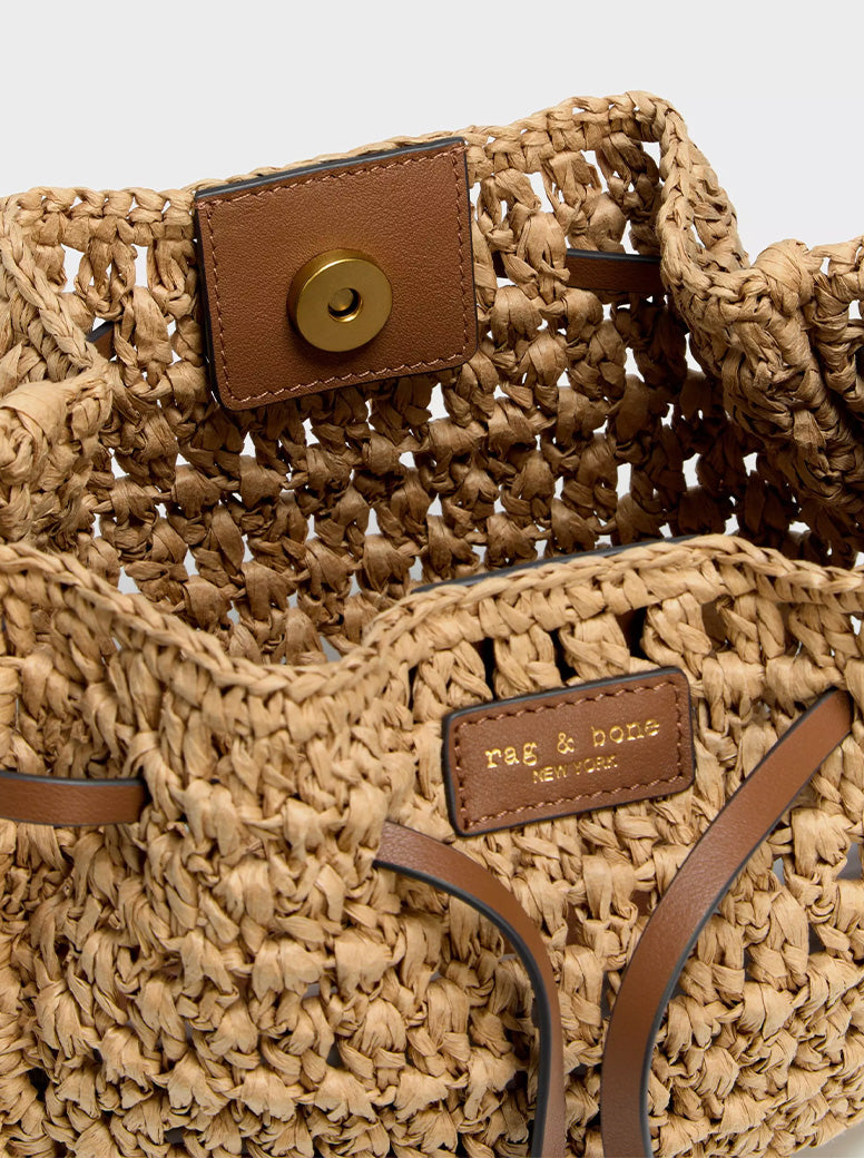 River Crossbody Natural Straw
