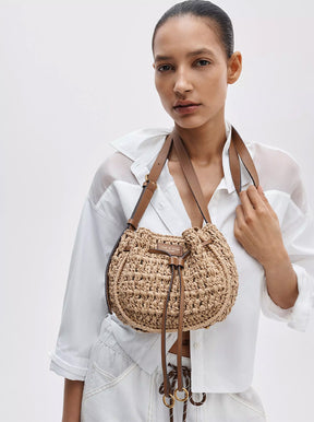 River Crossbody Natural Straw