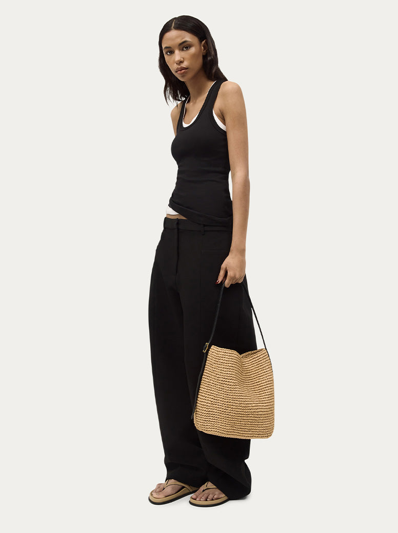Rush Tote natural raffia