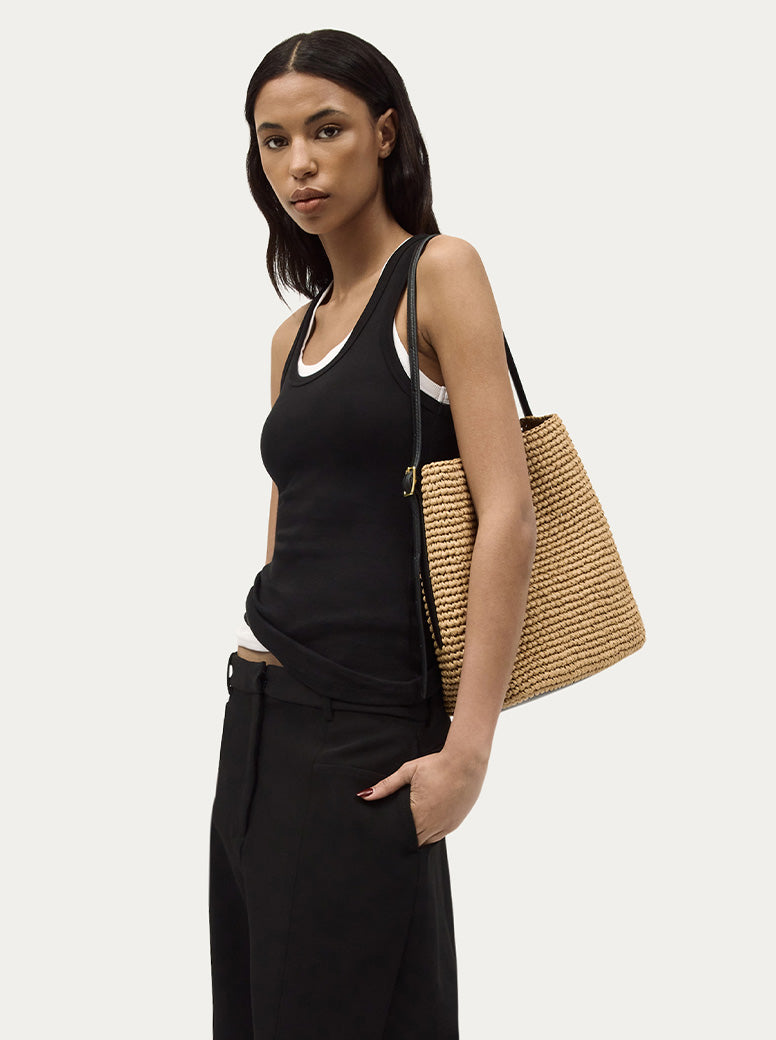 Rush Tote natural raffia