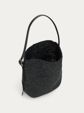 Rush Tote black raffia