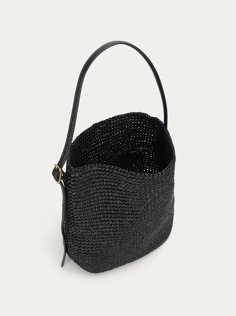 Rush Tote black raffia