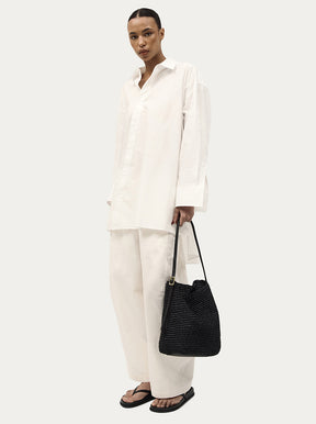 Rush Tote black raffia