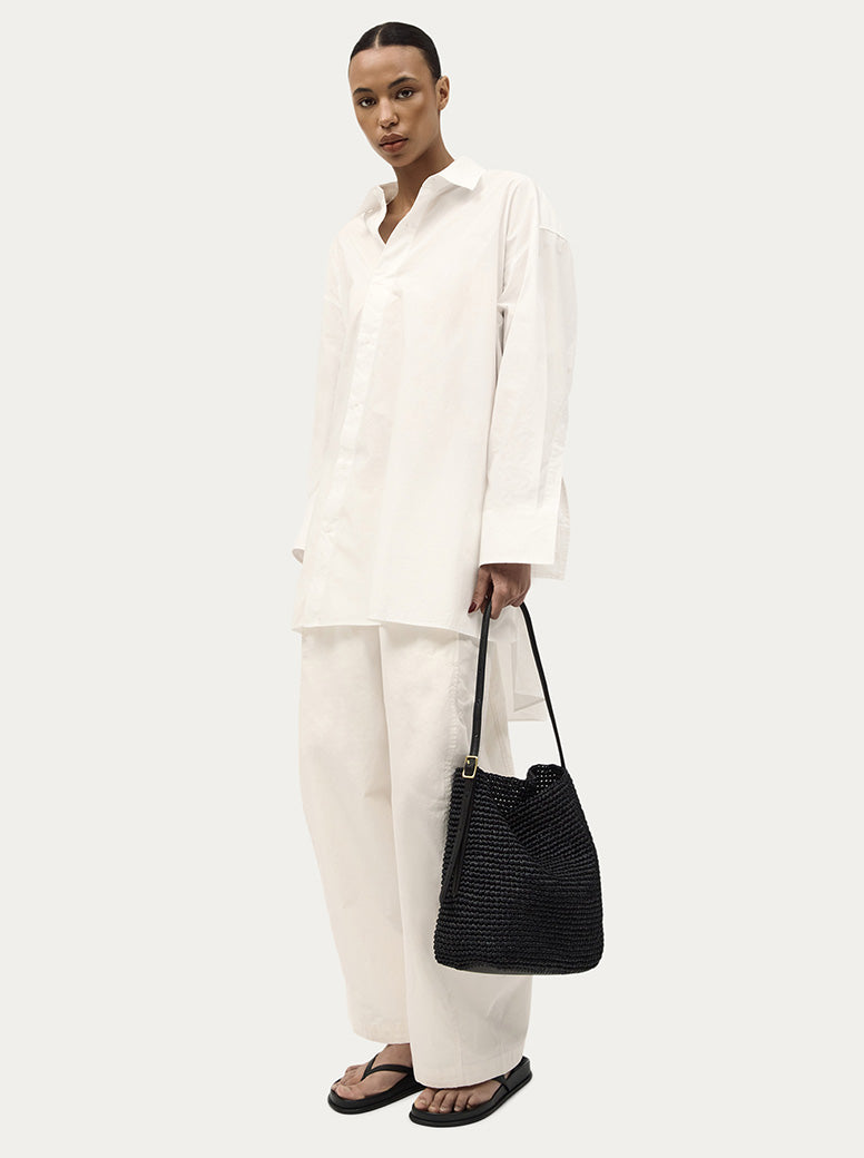 Rush Tote black raffia
