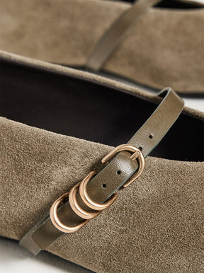 Spire Mary Jane olive suede