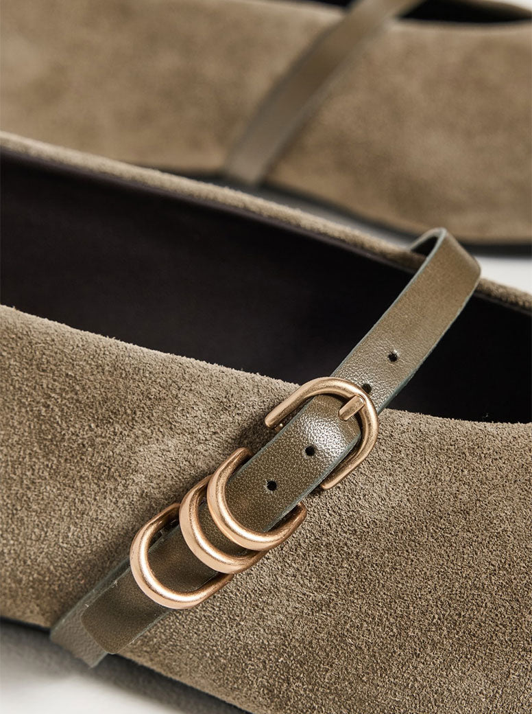 Spire Mary Jane olive suede