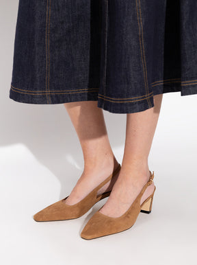 Stassi Slingback 50 tan suede