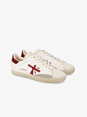 Steven white / burgundy