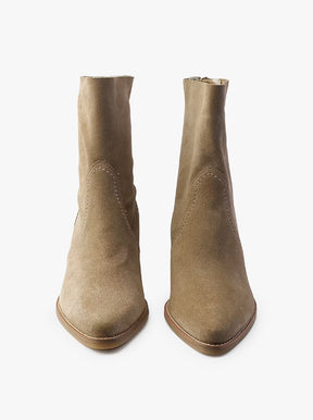 Talia beige suede