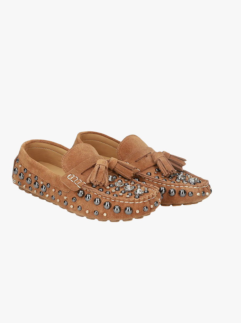 Sadie tan suede