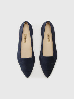 Trista navy blue suede