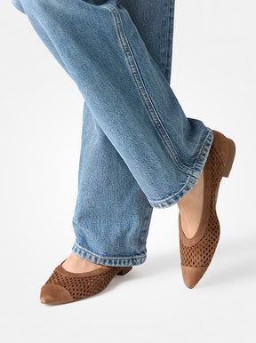 Wendy tan suede