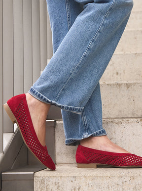 Wendy red suede