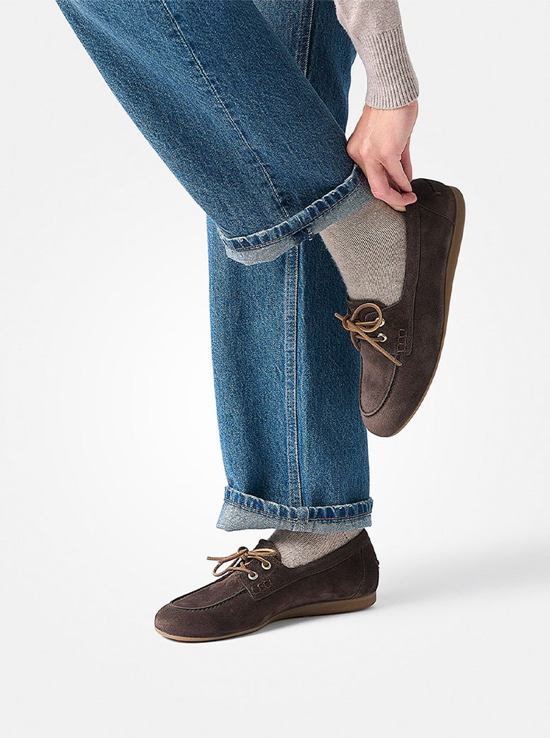West chocolate suede