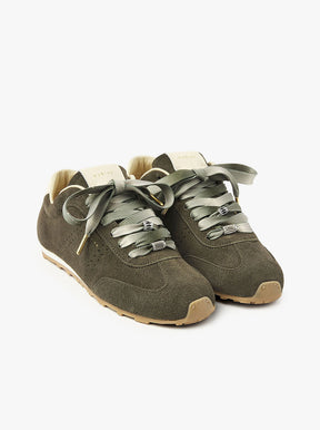 Billy Lou dark green suede