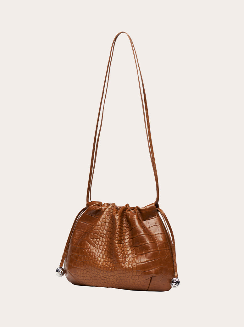 Charm Pouch nougat croc