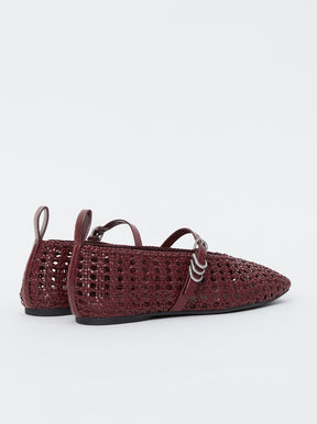 Spire Mary Jane burgundy woven